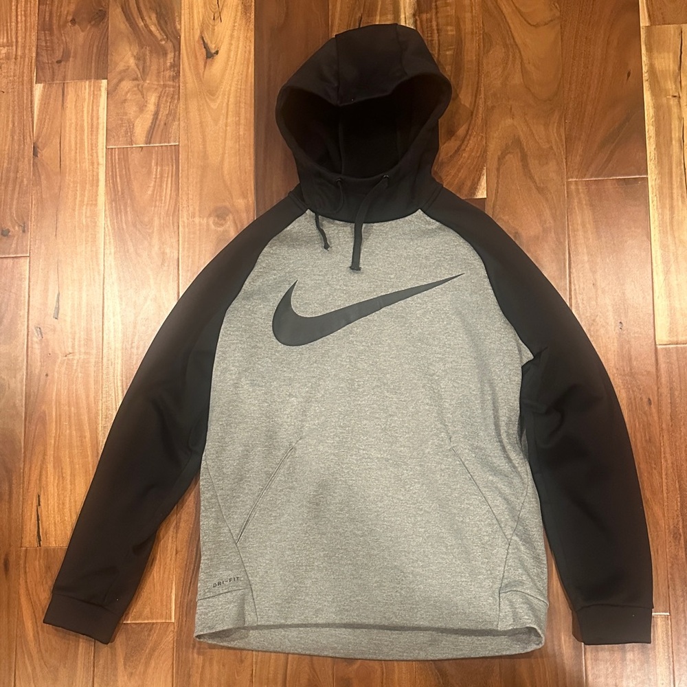 Nike Men's Black and Gray Hoodie